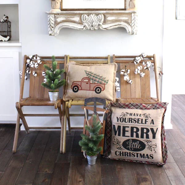 Truck Christmas Pillow