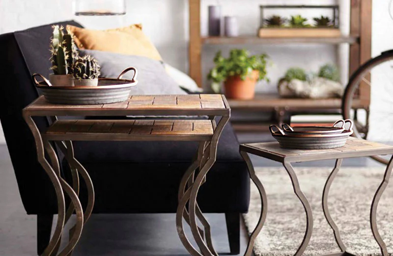 Galvanized Oval Tray Tub With Handles  Set of 3