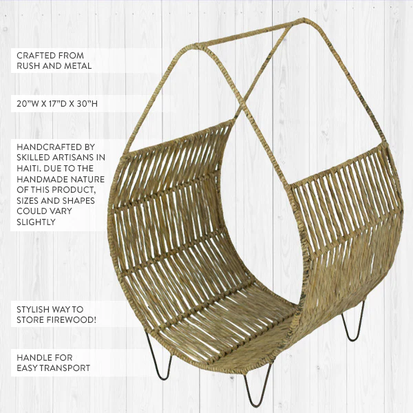 Handmade Earthy Firewood Storage Bin