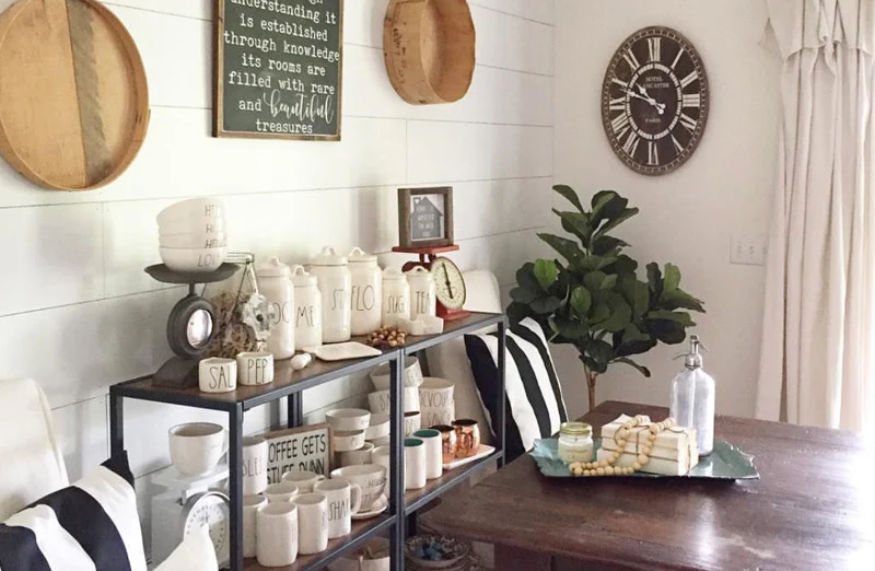 LARGE Distressed Station Clock