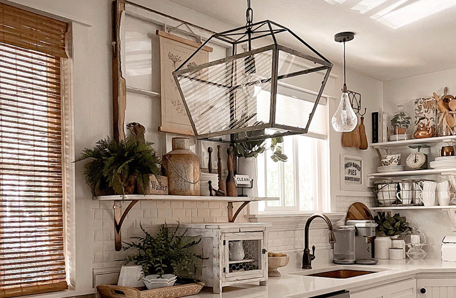 Geometric Iron Chandelier