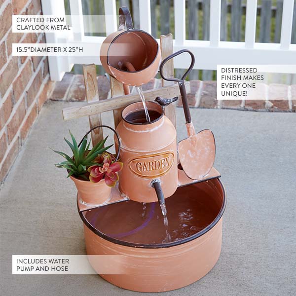 Garden Tools Metal Fountain