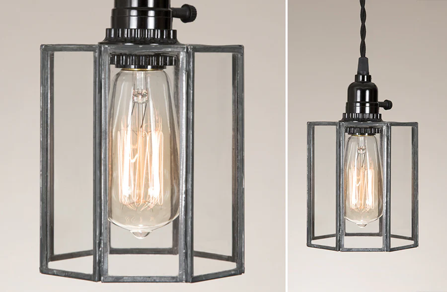 Glass Drum Pendant Lamp