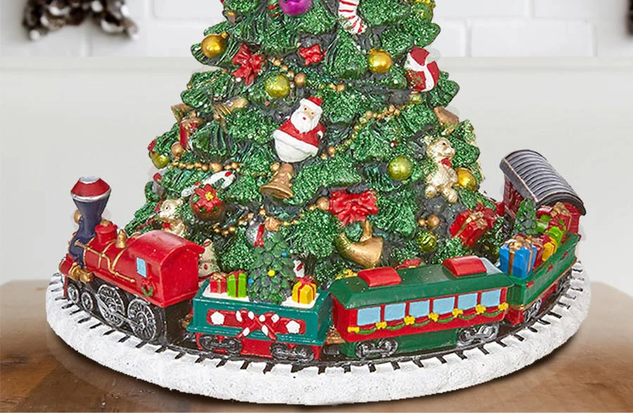 Musical Christmas Tree With Moving Train