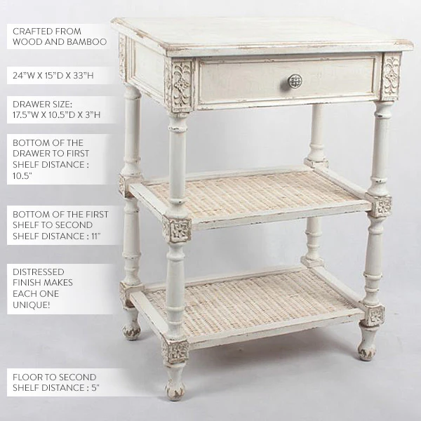 Distressed Cottagecore Side Table