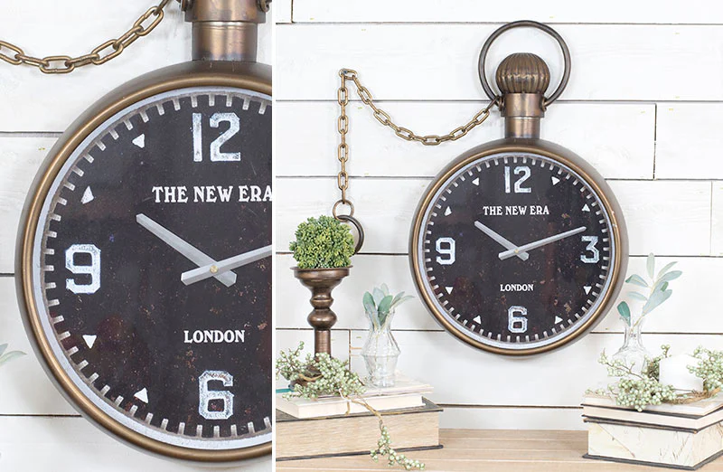 Metal Stop Watch Wall Decor