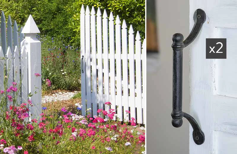 LARGE Metal Farmhouse Pull Handles  Set of 2