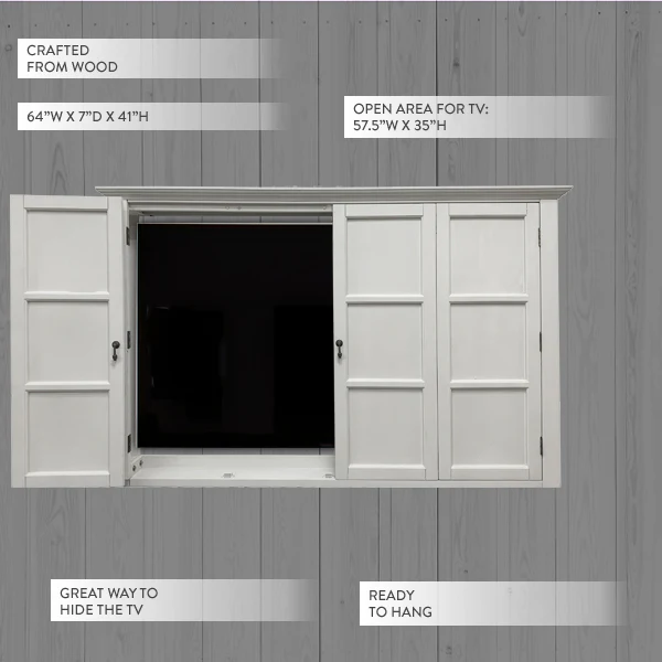 Hanging Wooden Hidden TV Cabinet