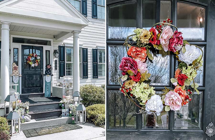 Premium Mixed Floral and Vine Wreath