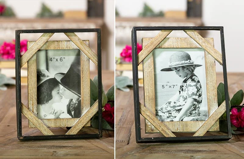 Metal and Barn Wood Picture Frame