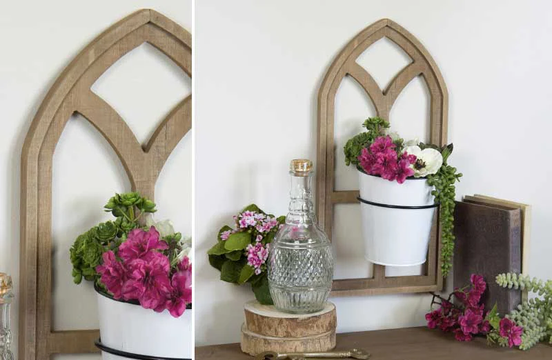Cathedral Window Pane Wall Planter