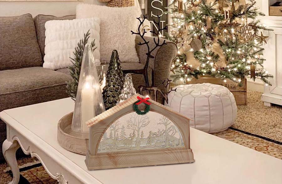 LARGE Winter Scene Snow Globe