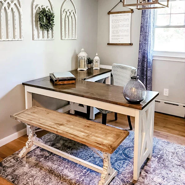 Corbel Inspired Wood Bench