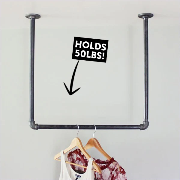 Space Saving Industrial Piping Ceiling Hang Bar