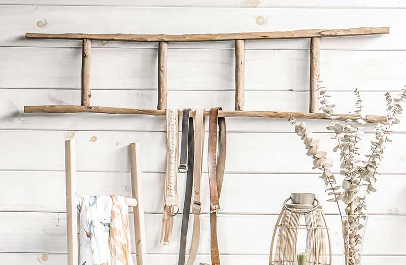 Natural Wood Blanket Ladders