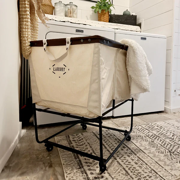 Divided Rolling Laundry Basket