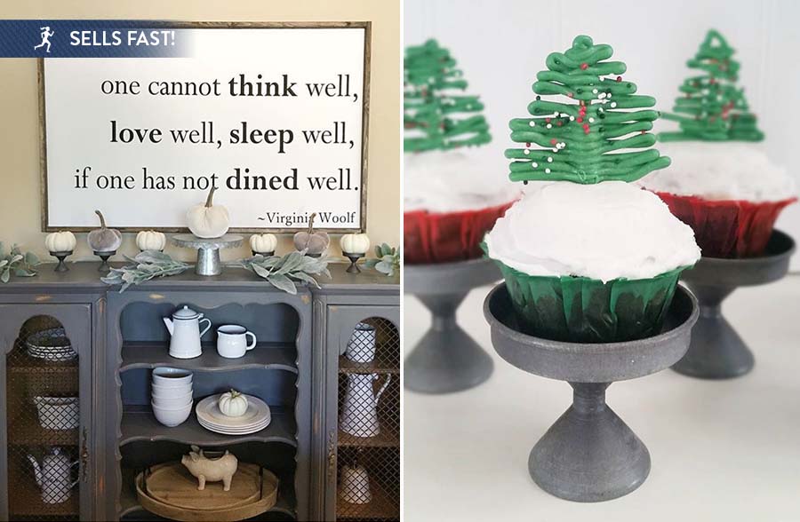 Tin Cupcake Stands, Set of 6