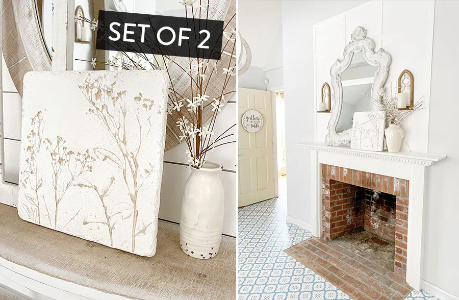 Pressed Flower Plaque, Set of 2