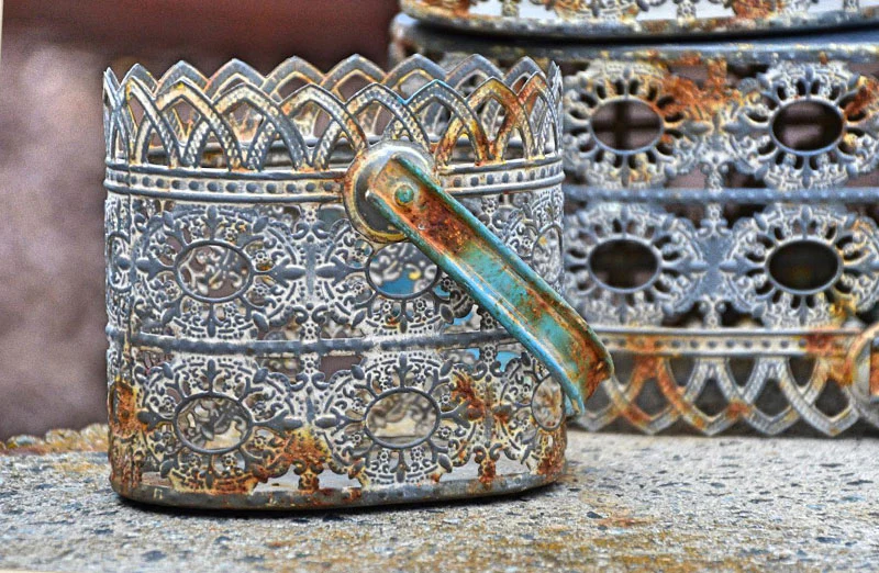 Oval Pierced Baskets  Set of 3