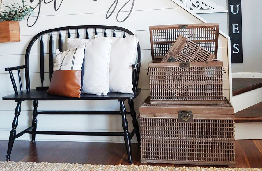 Large Bamboo Trunks, Set of 3