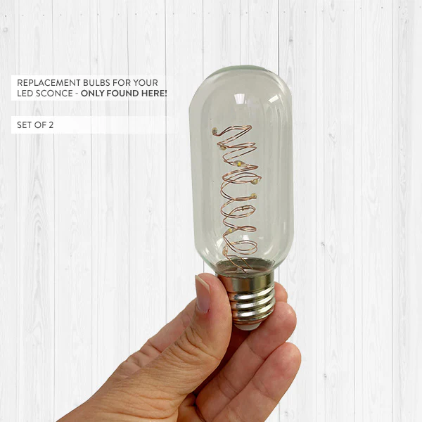 Replacement Bulb for Industrial LED Wall Sconce with Timer, Set of 2