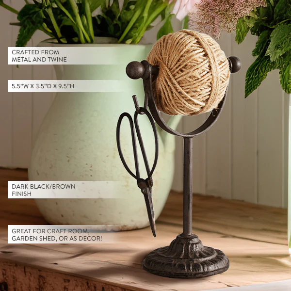 Freestanding Twine Holder with Scissors