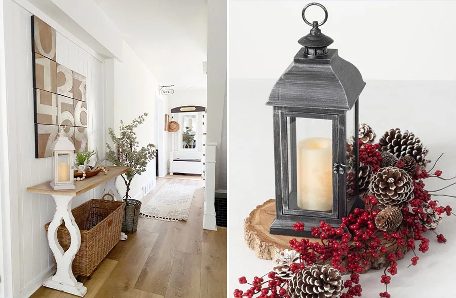 Lantern with LED Candle, Pick Your Color