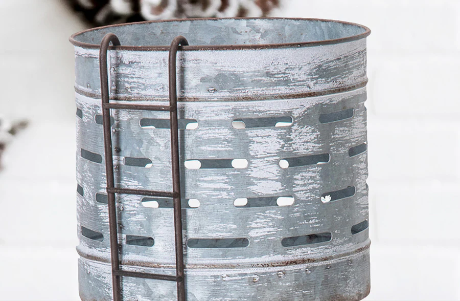 Galvanized Metal Water Tower Planter