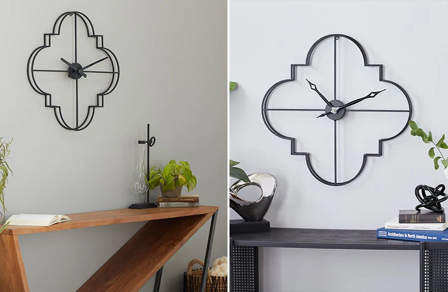 Scalloped Metal Frame Wall Clock