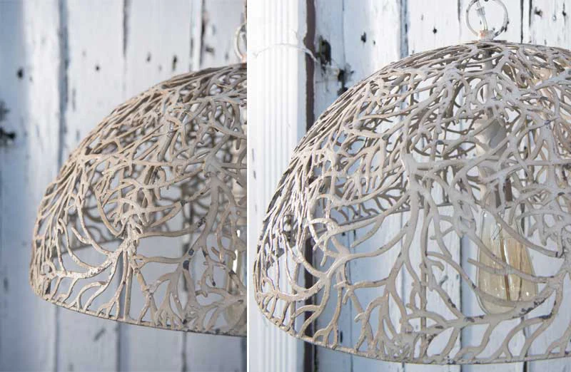 Metal Vine Pattern Pendant Lamp