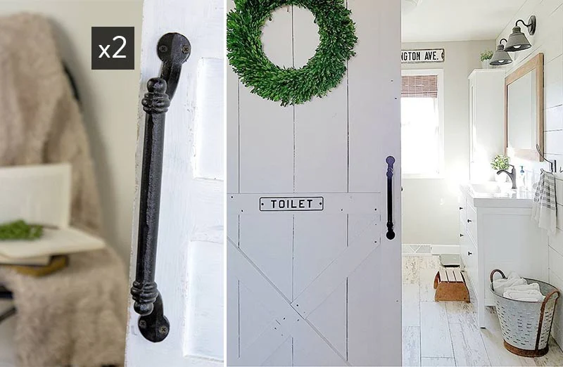 HUGE Metal Door Pull  Set of 2