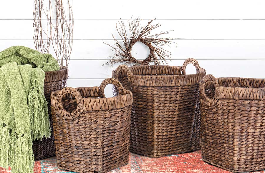 Nesting Hyacinth Storage Baskets, Set of 4