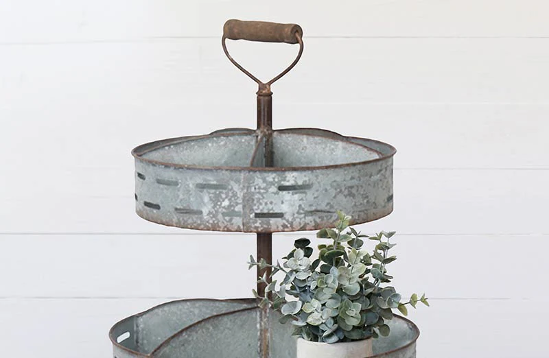 Sectioned Metal Tier Tray