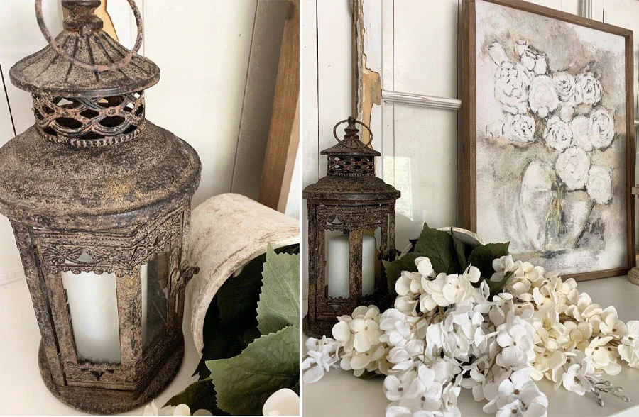 Rusted Finish Antique Lantern