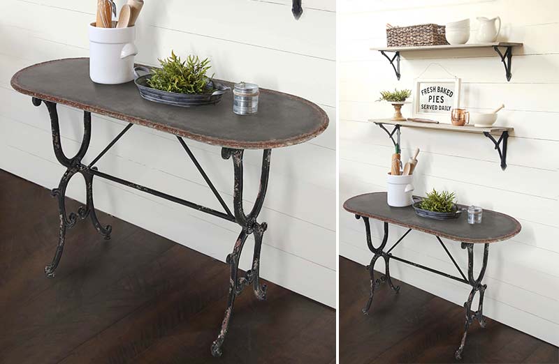 Antique Metal Console Table