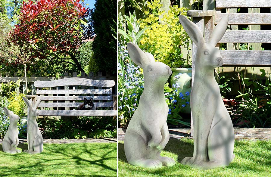 Spring Rabbit Figurines, Set of 2