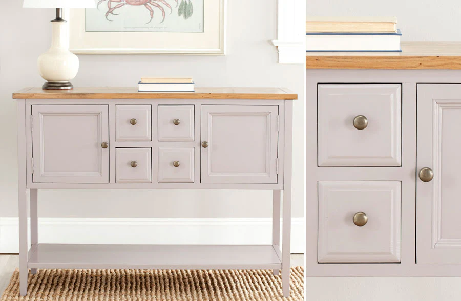 Wooden Storage Console Table