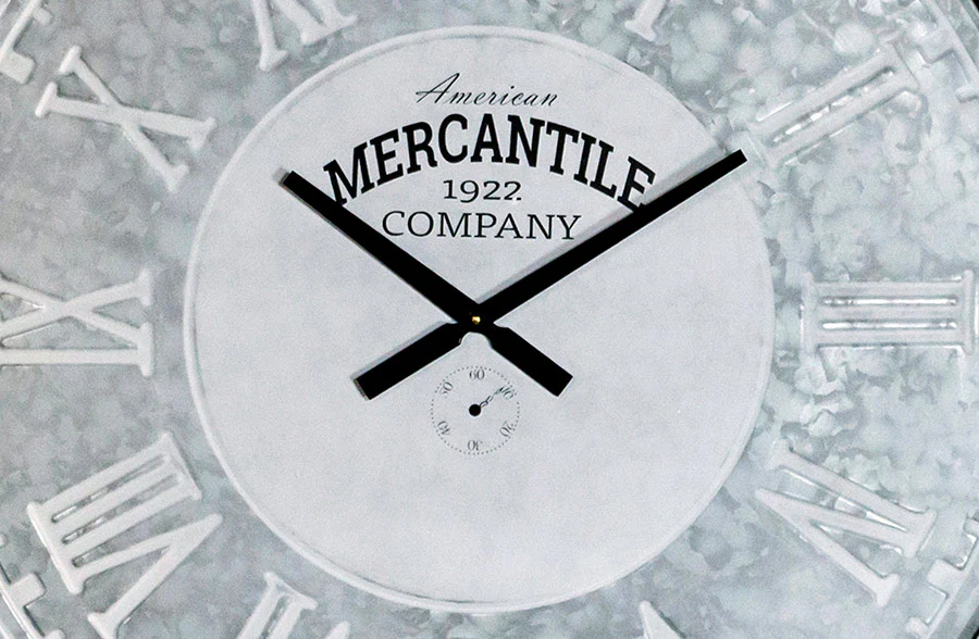 Embossed Metal Wall Clock