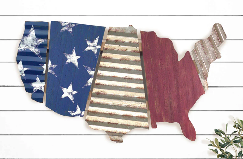 Large United States Paneled Wall Art