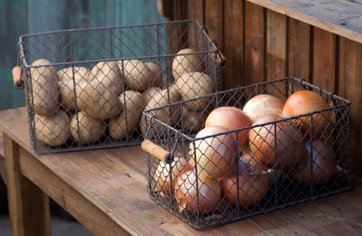 Rectangular Wire Bin Baskets  Set Of 2