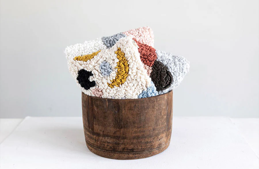 Multi-Color Cotton Zip Pouch