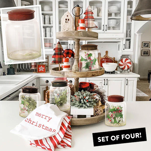 Antique Pharmacy Jars, Set of 4