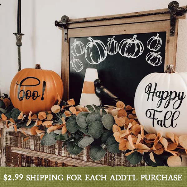 Fall Pumpkin  Decals, Set of 2
