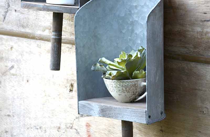 Hanging Grain Scoop Shelf  Set Of 2