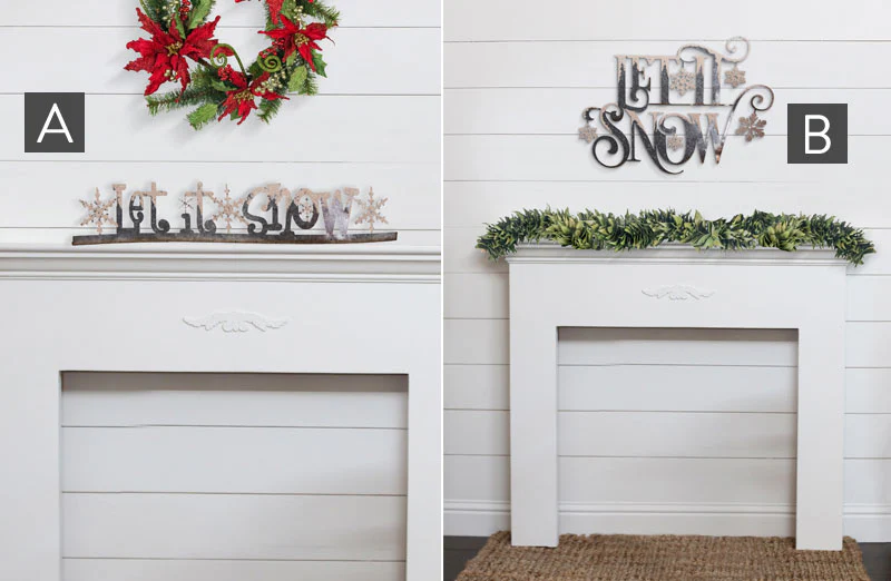 Galvanized Metal Let It Snow Sign  Pick Your Style