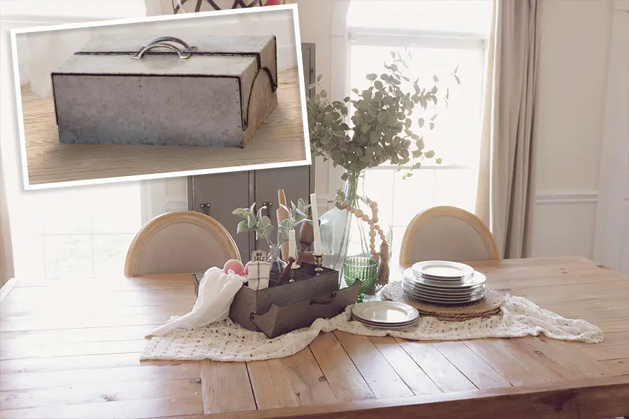 Galvanized Metal Keepsake Box