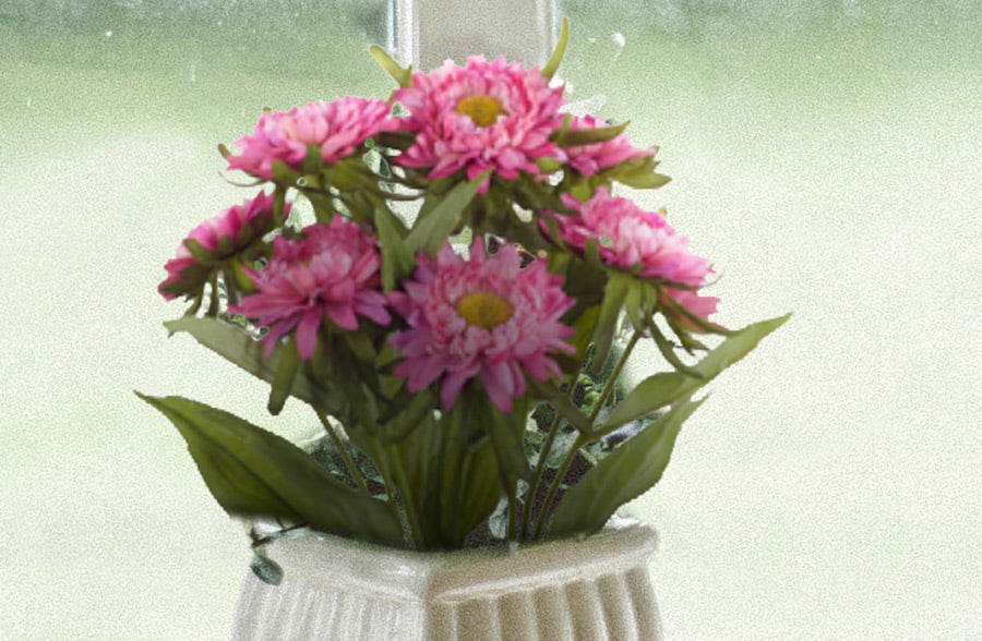 Lifelike Mum Bushes, Set of 3