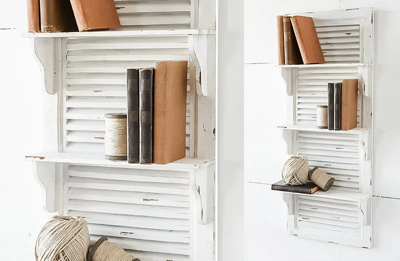 LARGE Distressed Shutter Shelf