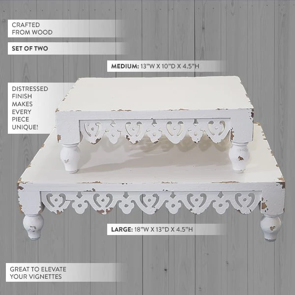 Scalloped Edge French Country Risers