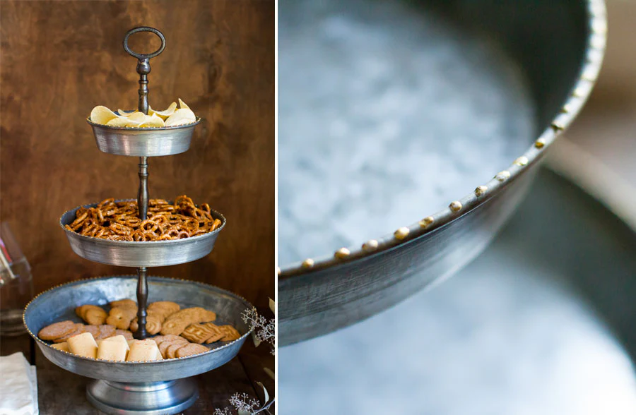 Vintage Galvanized Three Tiered Stand